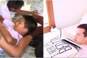 11 Posisi antimainstream orang baca buku ini bikin nggak habis pikir