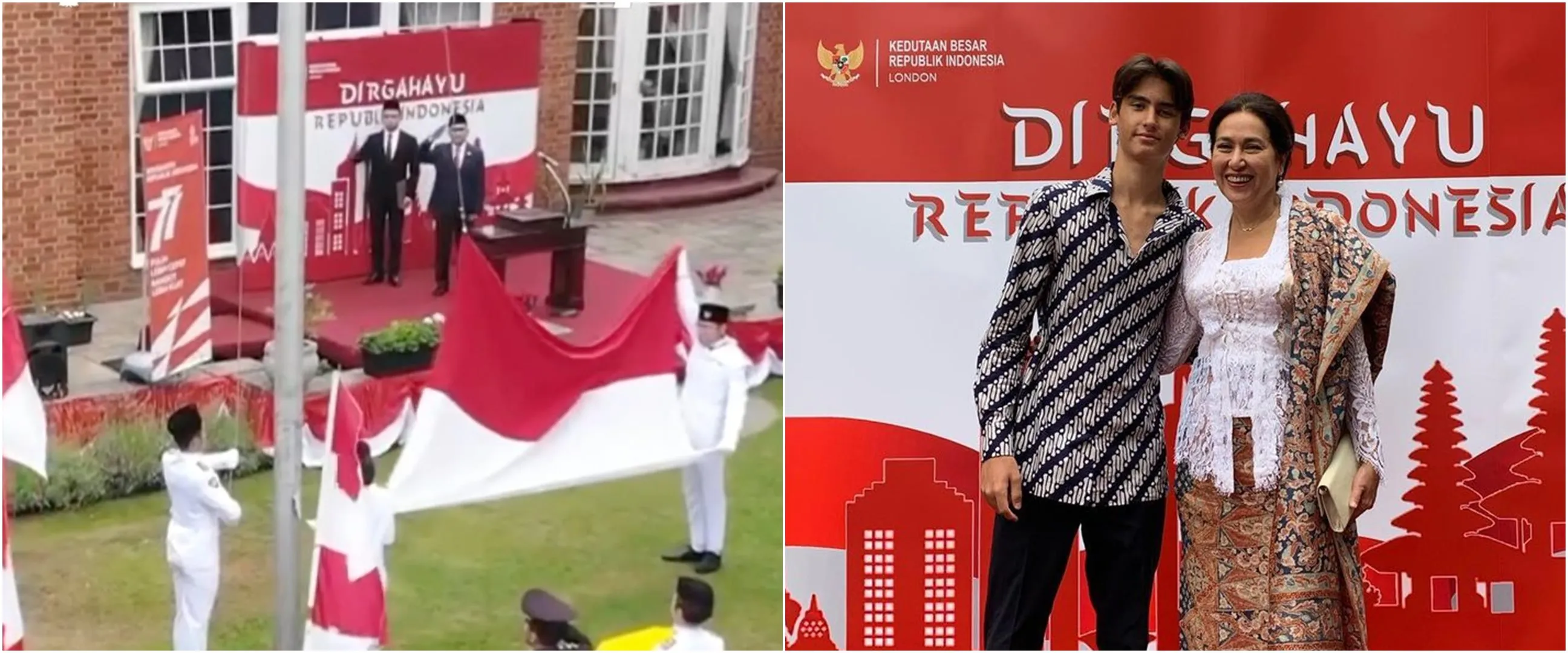 7 Potret Frederik Kiran, cucu Soekarno saat upacara HUT RI di London