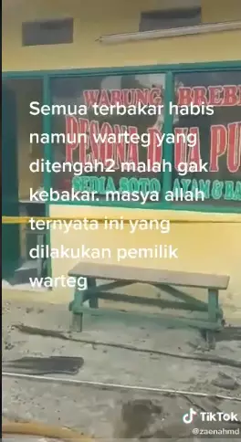 Kisah Warteg tak tersentuh kobaran api Tiktok