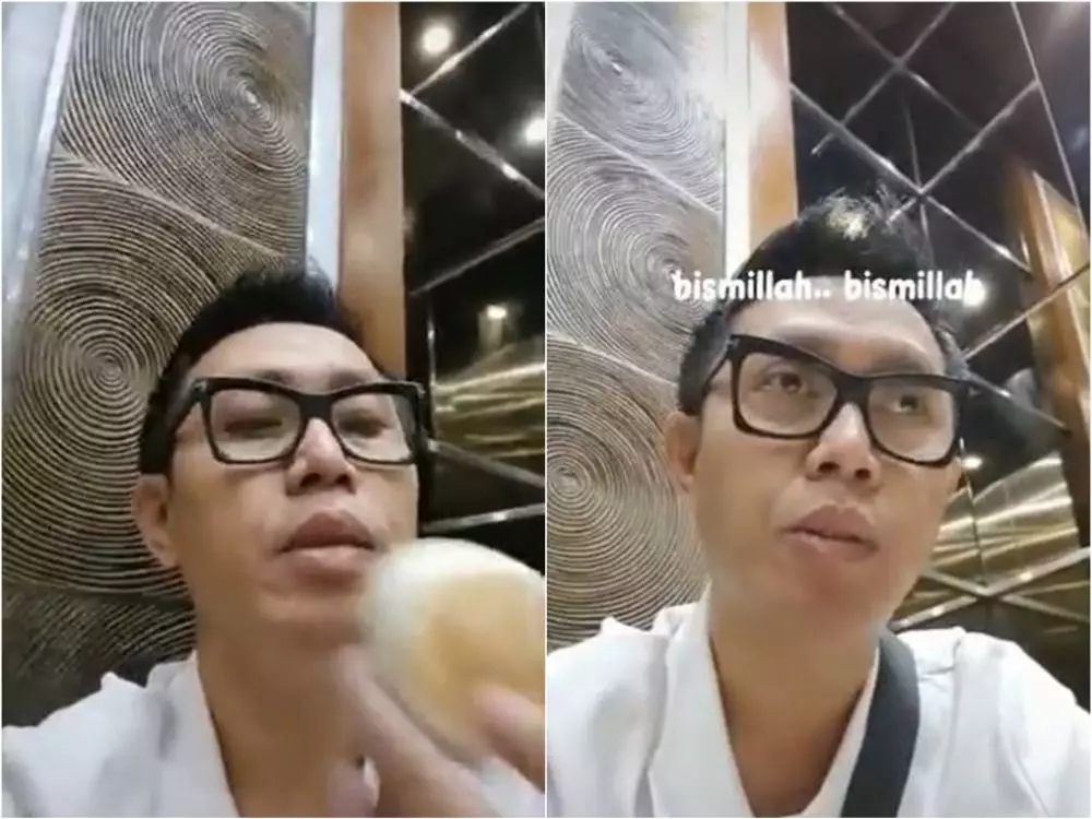 eko patrio terkunci di lift © TikTok