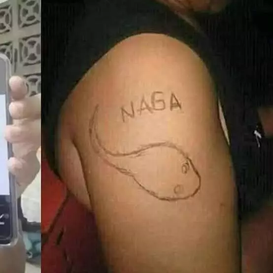 gambar tato nyeleneh bikin dahi berkerut © berbagai sumber