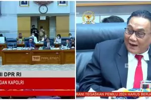 Bocor suara wanita panggil sayang saat rapat DPR & Kapolri bikin heboh