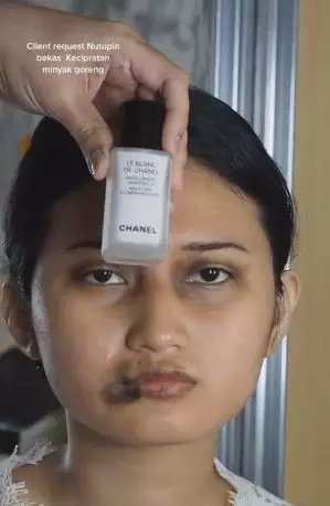 Transformasi makeup wanita tiru gaya istri Sambo TikTok