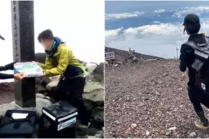 Pendaki pesan pizza diantar ke puncak gunung, ongkos kirim bikin syok