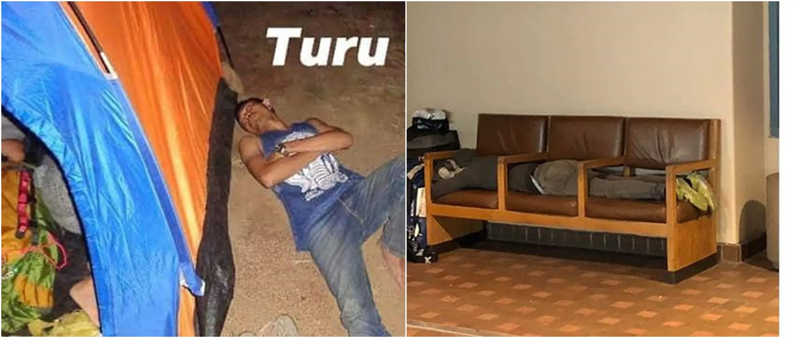 15 Potret lucu posisi orang tidur, saking pulasnya bikin lupa daratan