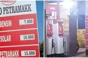 11 Potret nyeleneh spanduk mirip papan SPBU, bikin terkecoh
