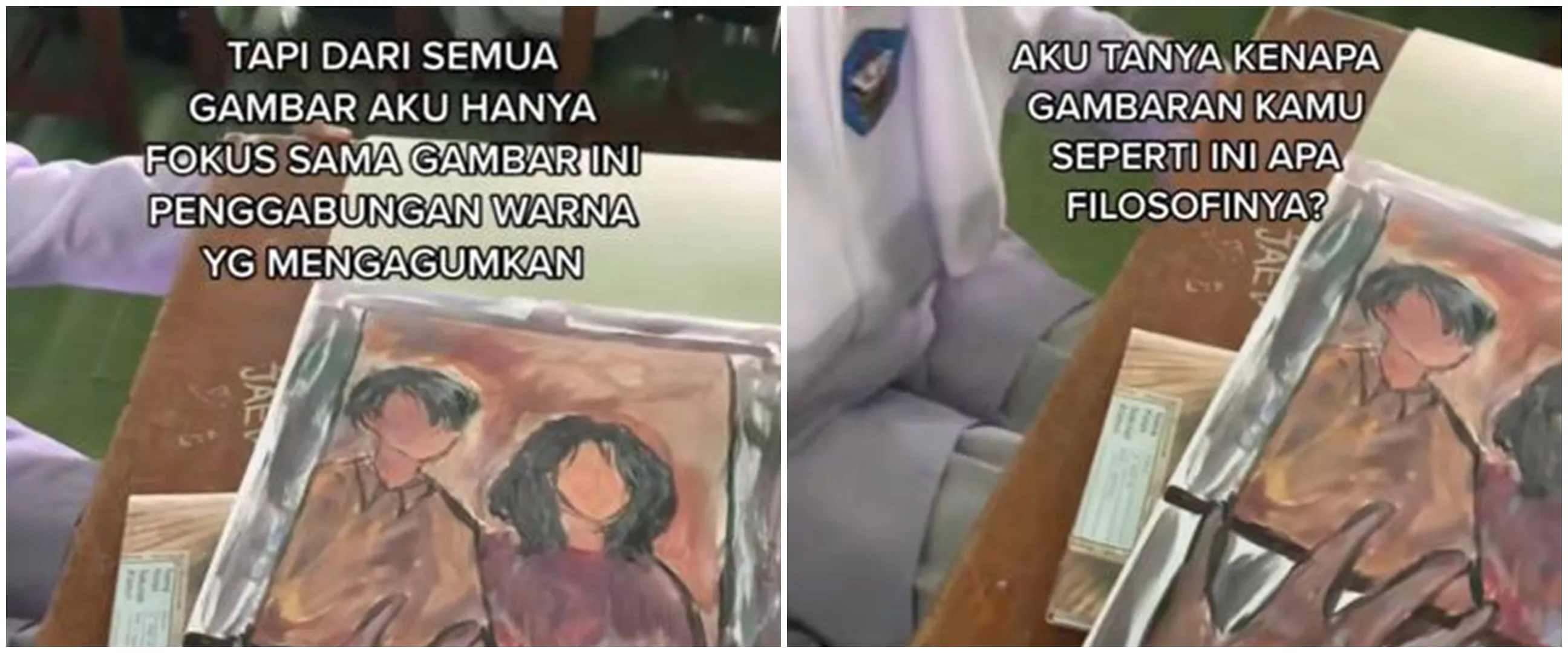 Murid ini tak buat gambar sesuai tugas, kisah di baliknya bikin nyesek