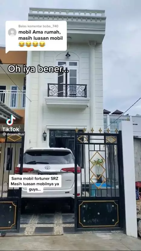 rumah miliki luas 3 meter © TikTok/@deaandhar rumah miliki luas 3 meter © TikTok/@deaandhar