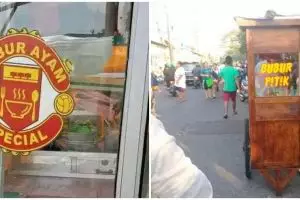 11 Desain tulisan di gerobak bubur ayam ini bikin heran lihatnya