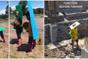 15 Tingkah kocak orang menghindari panas matahari ini bikin heran