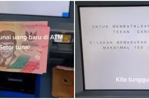 Setor tunai ke ATM pakai uang kertas baru, hasilnya bikin kaget