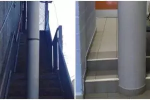11 Penampakan nyeleneh benda menghalangi tangga, ada-ada aja