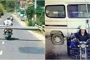 13 Aksi nyeleneh angkut barang ini overloadnya bikin tepuk jidat