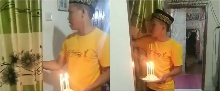 Momen suami beri kejutan ulang tahun sang istri, endingnya tak terduga