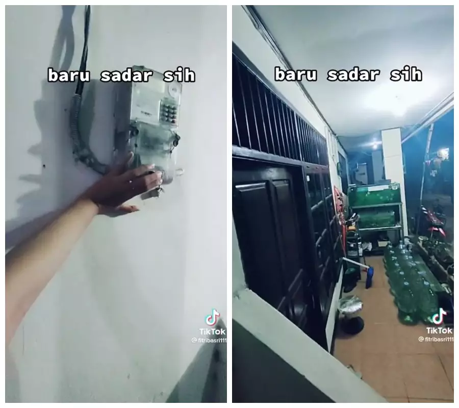 curi listrik tetangga pelihara ikan © TikTok/@fitribasri111 curi listrik tetangga pelihara ikan © TikTok/@fitribasri111