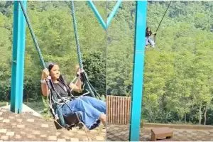 Tak tahu ayunan anaknya akan kencang, reaksi ibu dinilai membayahakan