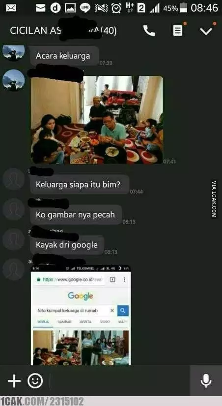 Chat lucu ketahuan bohongnya © berbagai sumber