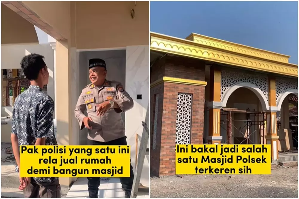 kisah haru kapolsek rela jual rumah demi masjid © instagram