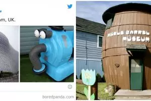 11 Potret bangunan mirip benda sekitar ini desainnya antimainstream