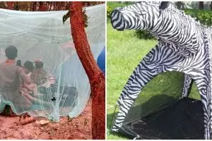 11 Potret nyeleneh tenda camping, bentuknya bikin dahi mengernyit