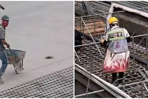 11 Potret outfit kocak tukang bangunan ini bikin nyengir lebar