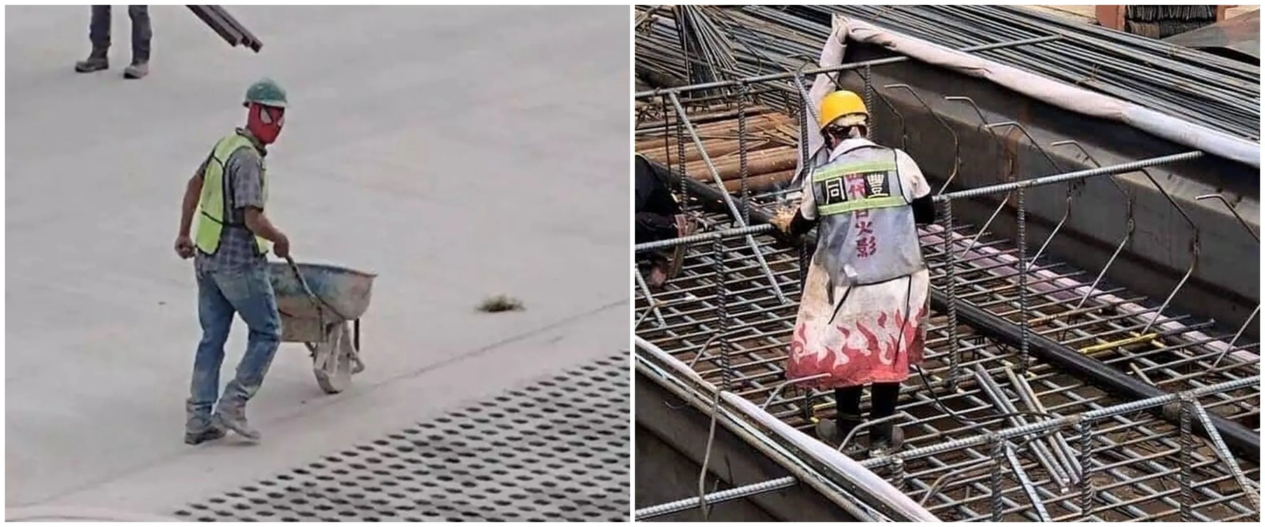 11 Potret outfit kocak tukang bangunan ini bikin nyengir lebar