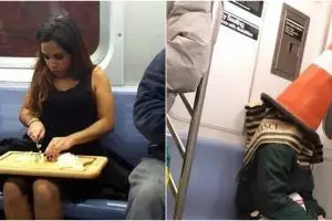 15 Tingkah absurd penumpang kereta ini ada-ada saja, nggak habis pikir