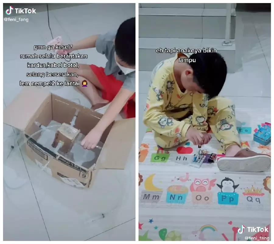 parenting berantakin rumah anak kreatif © Instagram/@feni_fang parenting berantakin rumah anak kreatif © Instagram/@feni_fang