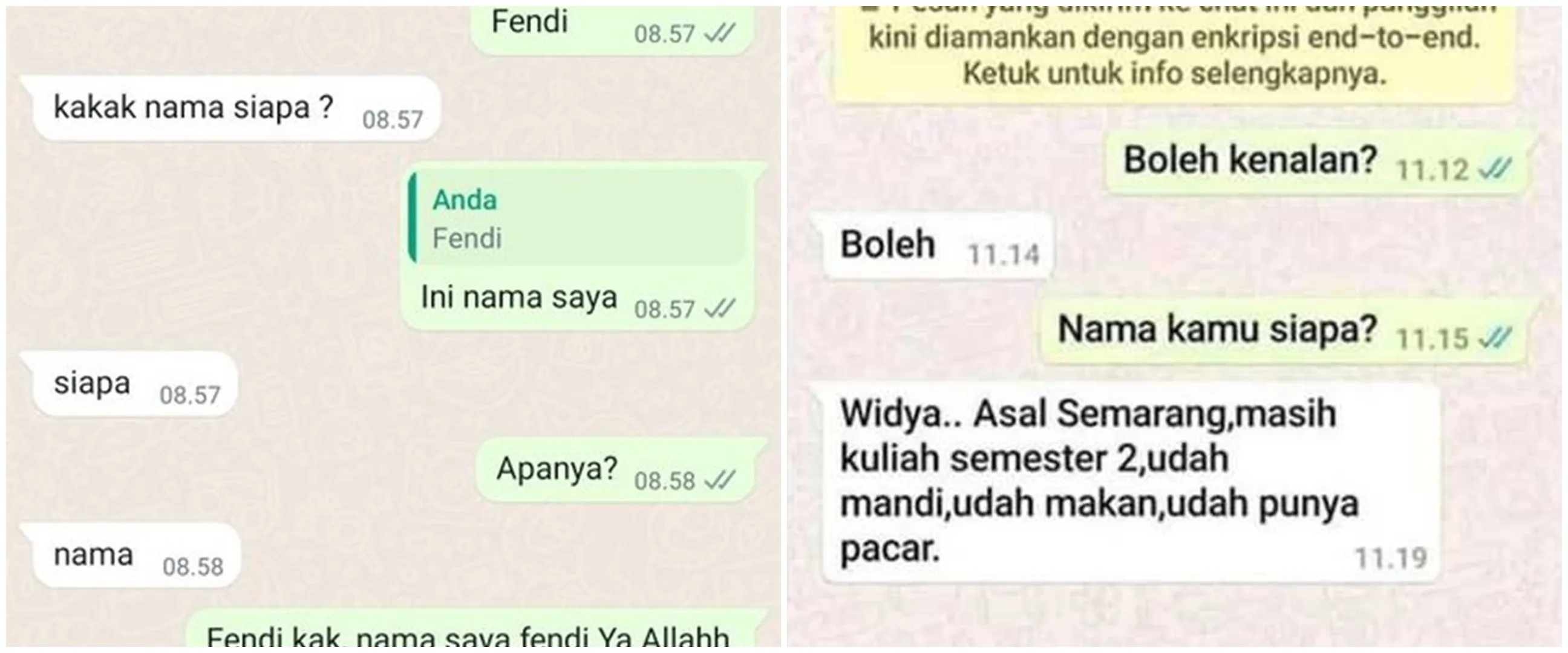 11 Chat lucu tanya nama ini bikin nggak berhenti senyum