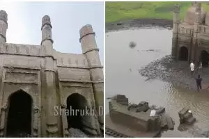 Penampakan masjid berusia 120 tahun, muncul usai 3 dekade tenggelam