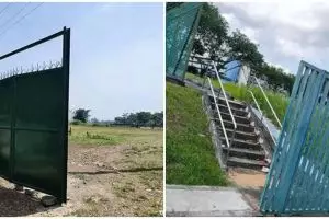 11 Potret lucu pasang pintu gerbang di tempat umum, endingnya sia-sia