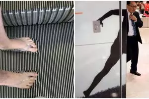 21 Momen pas orang dengan benda di tempat umum ini bikin mata melotot