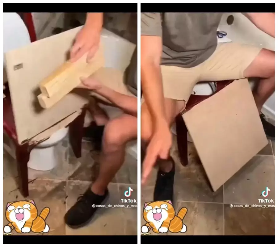 toilet untuk kaum rebahan © TikTok/@cosas_de_chinos_y_mas toilet untuk kaum rebahan © TikTok/@cosas_de_chinos_y_mas