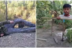 13 Momen pas orang menyatu dengan alam, nyaris nggak kelihatan