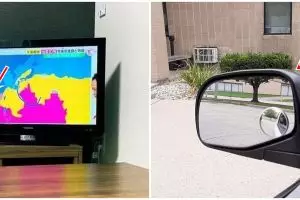 11 Potret kebetulan nyambung sama background-nya, bikin lihat dua kali