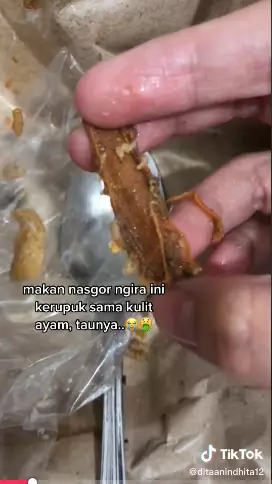 wanita temukan plester luka di nasi goreng Tiktok