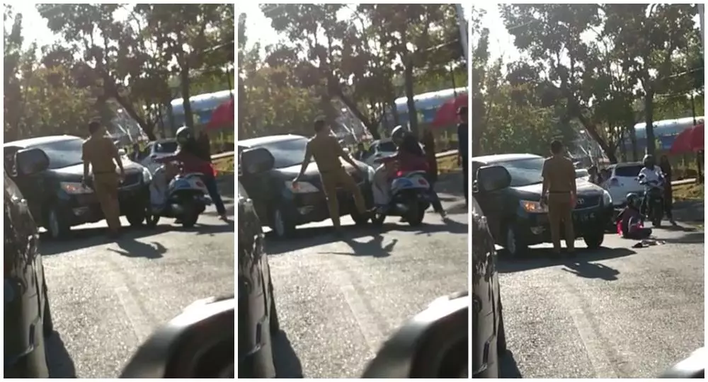 oknum asn tendang motor wanita © berbagai sumber oknum asn tendang motor wanita © berbagai sumber