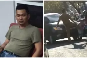 Ini dia sosok ASN yang tendang motor pengendara wanita