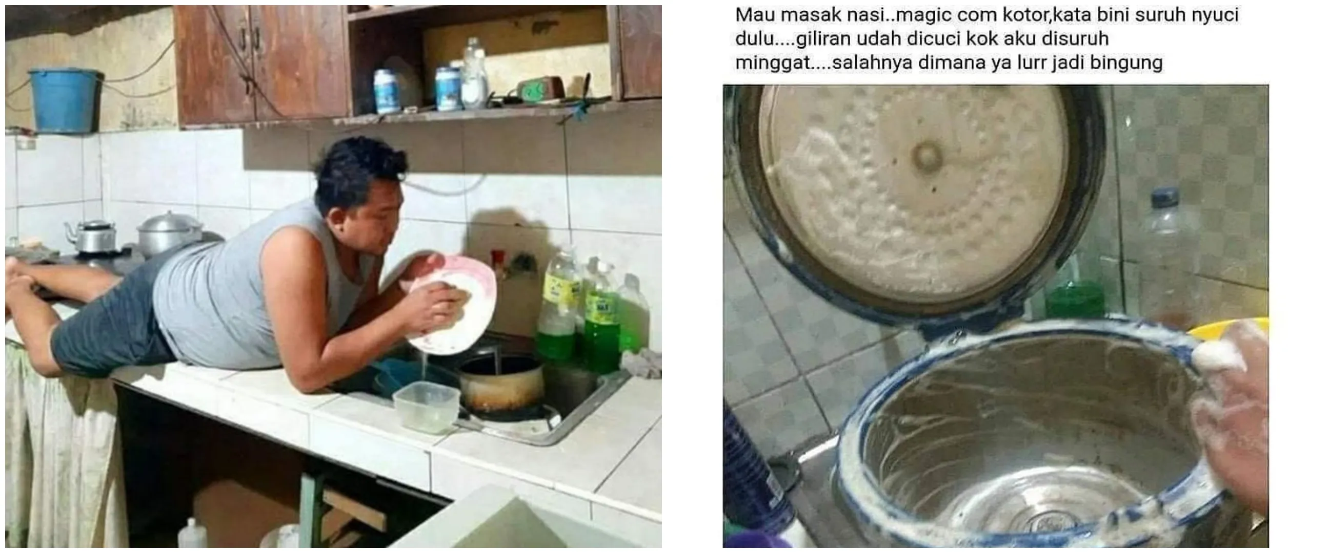 15 Potret kocak kelakuan cowok saat bersih-bersih, bikin tepuk jidat