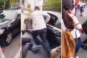 Paspampres jatuh bangun kawal Presiden Jokowi yang dikerumuni massa