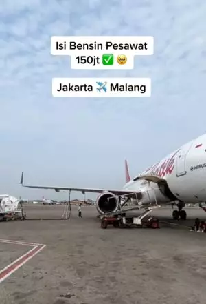 Pria ini bocorkan harga avtur pesawat Jakarta-Malang TikTok