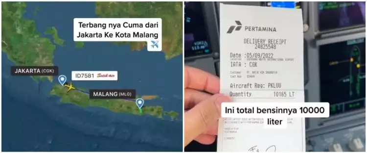 Pria ini bocorkan harga avtur pesawat Jakarta-Malang, bikin melongo