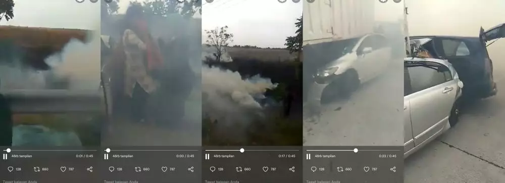 Kronologi kecelakaan jalan tol Pejagan-Pemalang, asap ganggu pengemudi berbagai sumber