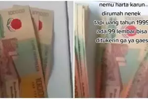 Wanita temukan uang jadul di rumah nenek, jumlahnya bikin melongo