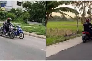 11 Momen lucu orang bantu kendaraan mogok, aksinya bikin tepuk jidat