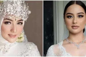 Gaya makeup 9 adik seleb saat menikah, flawless hingga Hollywood Glam