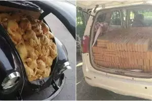 11 Penampakan bagasi mobil alih fungsi jadi nyeleneh ini absurd abis