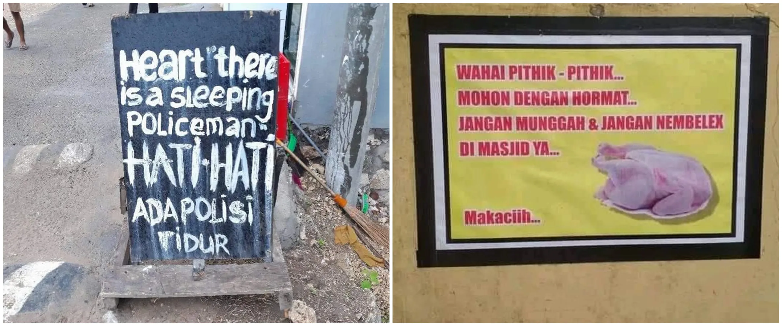 11 Tulisan pemberitahuan pakai kearifan lokal, bikin ketawa bacanya