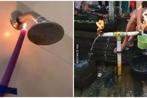 11 Akal-akalan orang bikin water heater ini unfaedah banget