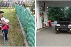 11 Momen lucu mobil diisi bahan bakar, kayak ada yang salah